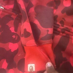 Bape Red Camo Hoodie